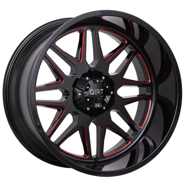 DIRT A.T D59 GLOSSBLACK RED STRIPE